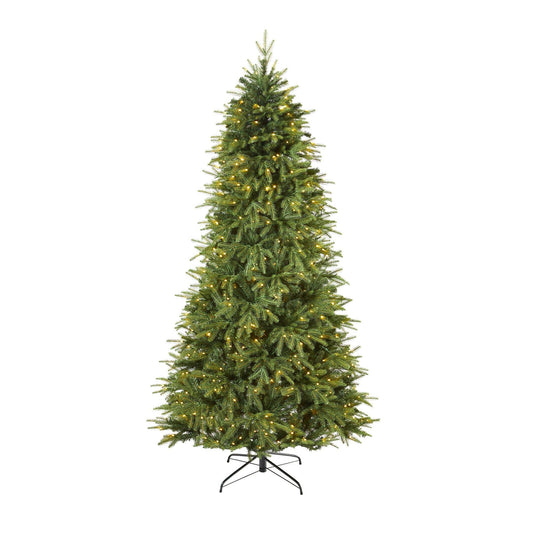 8’ Vancouver Fir Natural Look artificial Christmas tree with 700 clear LED lights on Tampa Home & Garden Store