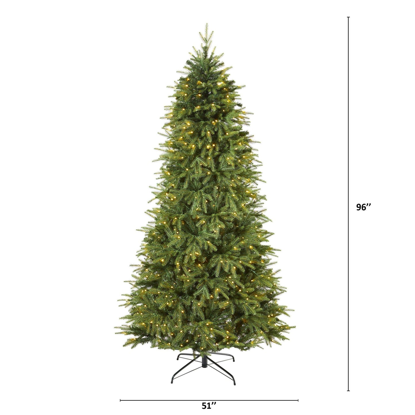 Nearly Natural 8ft Vancouver Fir Natural Look artificial Christmas tree with 700 LED lights on Tampa Home & Garden Store