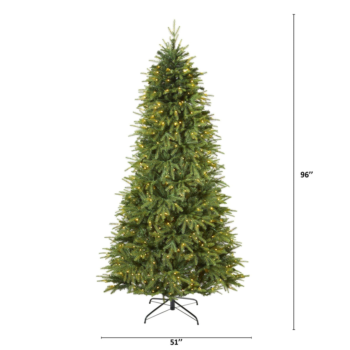 Nearly Natural 8ft Vancouver Fir Natural Look artificial Christmas tree with 700 LED lights on Tampa Home & Garden Store