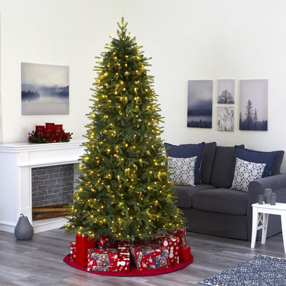 Nearly Natural 8ft Vancouver Fir artificial Christmas tree with 700 clear LED lights on Tampa Home & Garden Store
