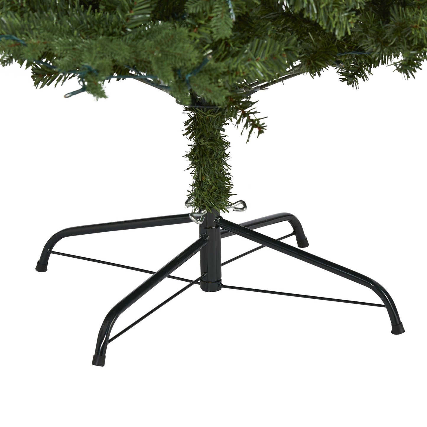 Nearly Natural 8' Vermont Fir artificial Christmas tree with 450 clear LED lights, metal stand on Tampa Home & Garden Store