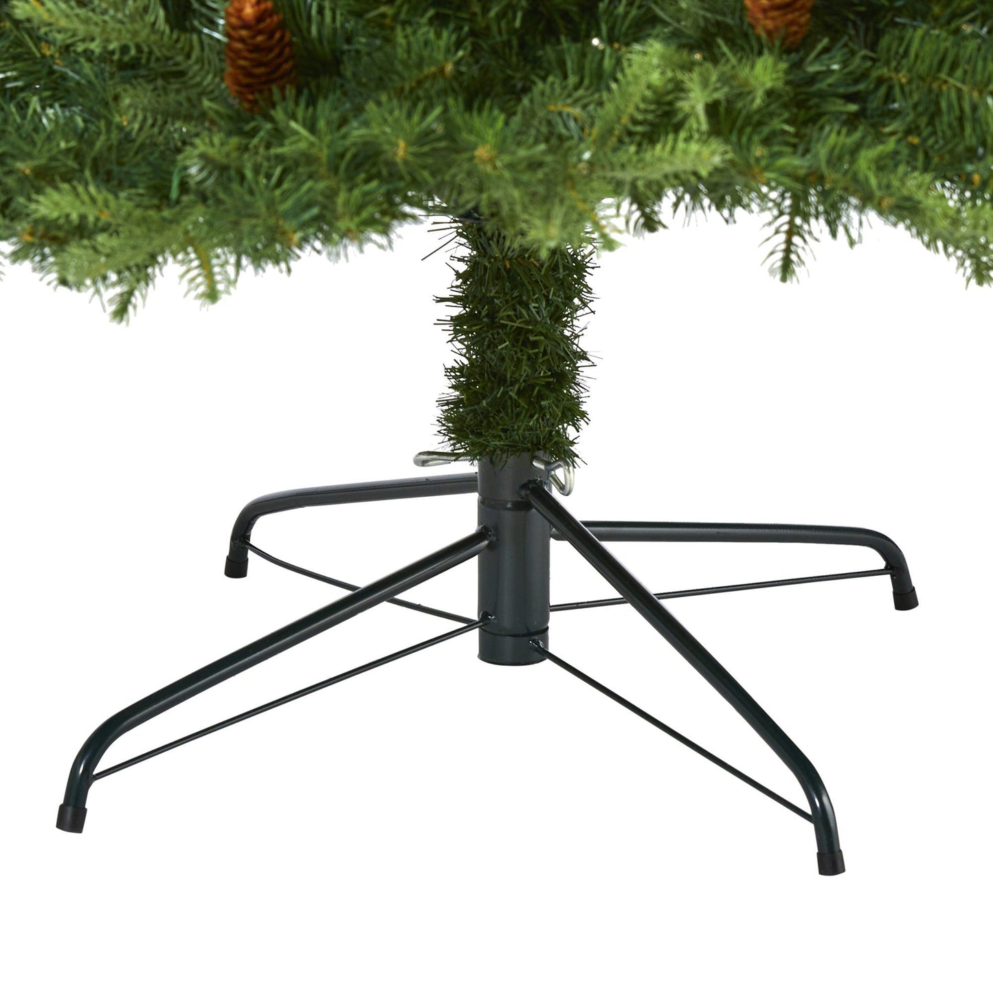 Nearly Natural 8 ft Wellington Spruce Christmas tree with 550 Clear LED lights on stand on Tampa Home & Garden Store