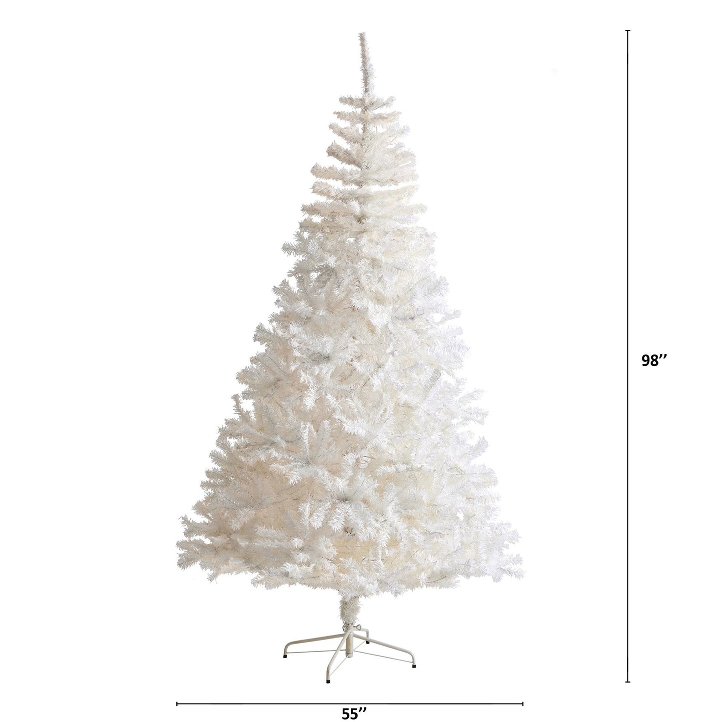Christmas Tree Nearly Natural 8 ft white artificial tree with 1500 bendable branches on stand on Tampa Home & Garden Store
