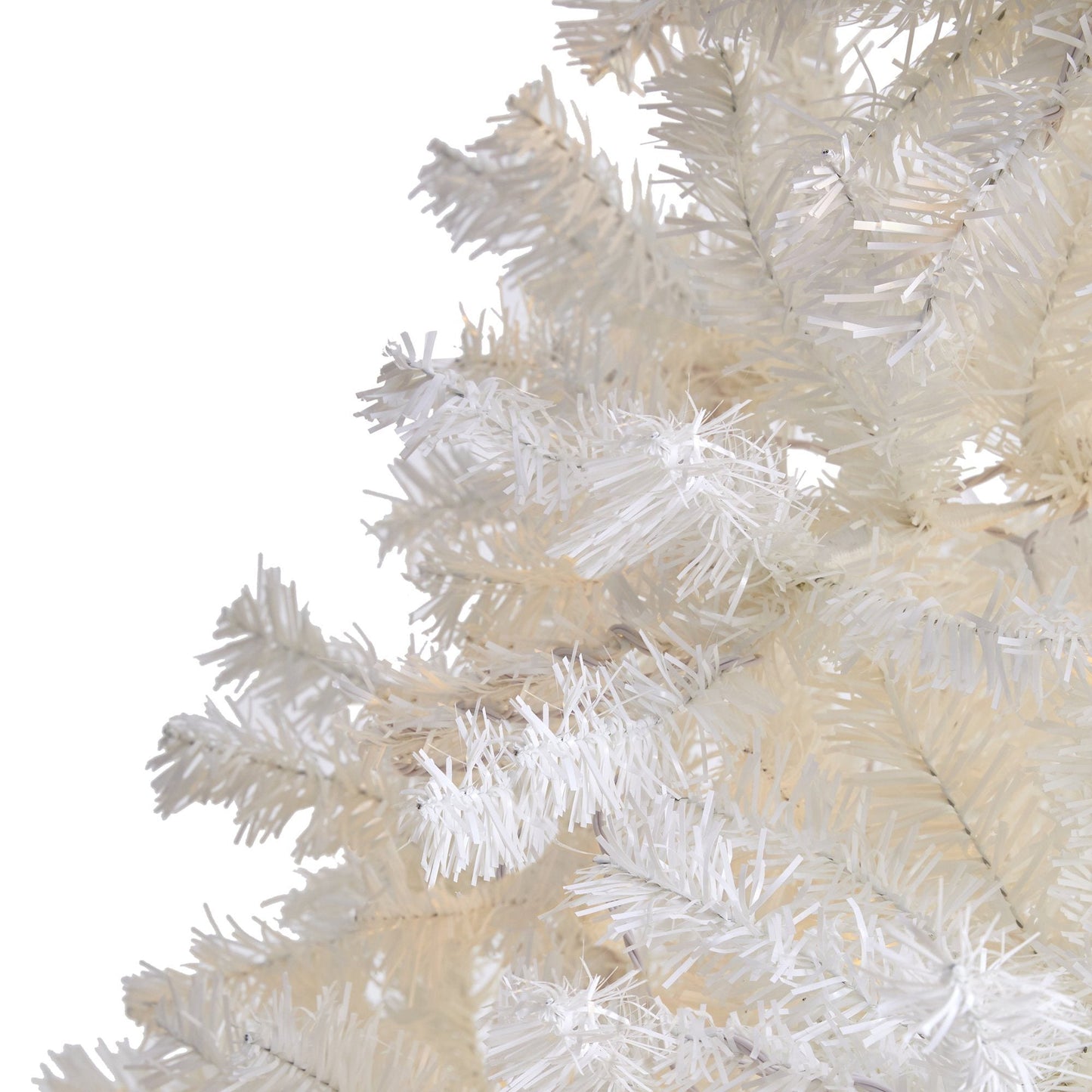 Nearly Natural 8' white artificial Christmas tree with 1500 bendable branches, white needle tips on Tampa Home & Garden Store