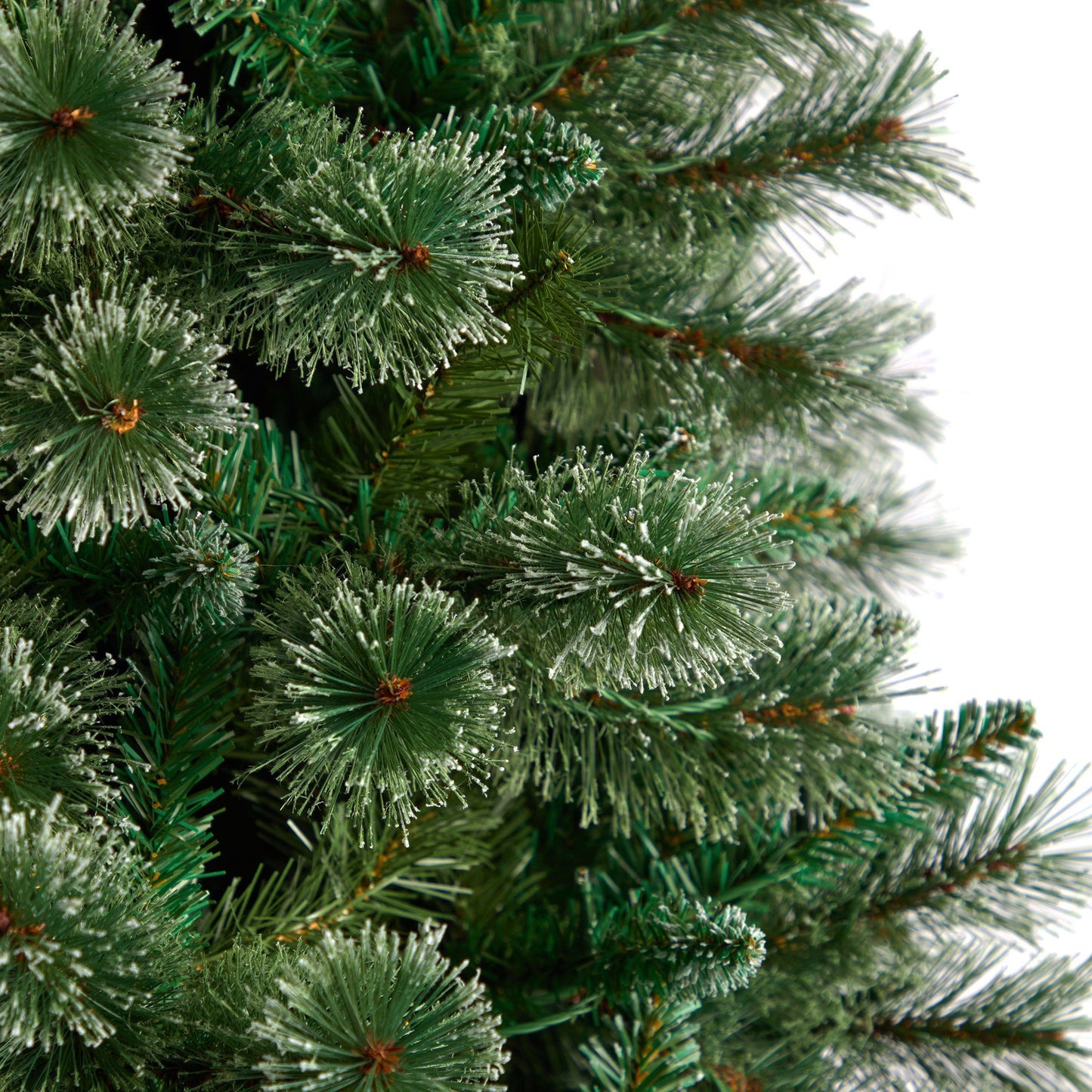8’ Wisconsin Snow Tip Pine Christmas Tree with 600 Clear LED Lights and 908 Bendable Branches on Tampa Home & Garden Store