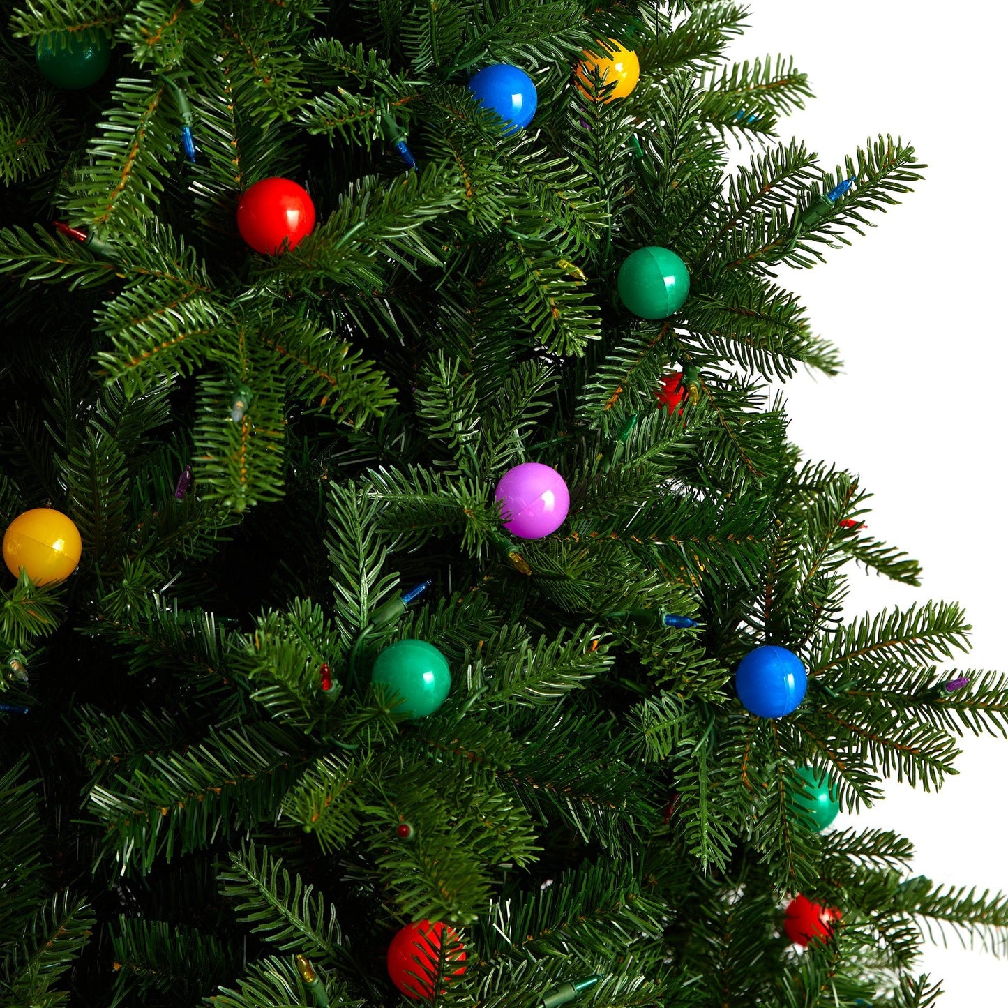 8.5' Montana Mountain Fir artificial Christmas tree by Nearly Natural with green needles on Tampa Home & Garden Store