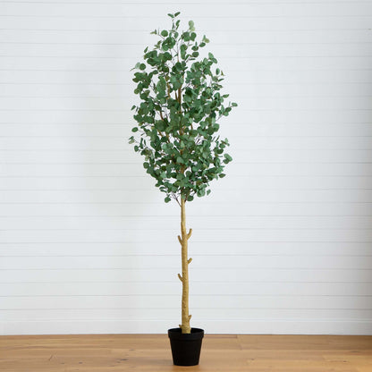 Árbol de eucalipto artificial de 2,74 m