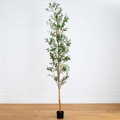 Olivo artificial de 2,74 m con tronco natural