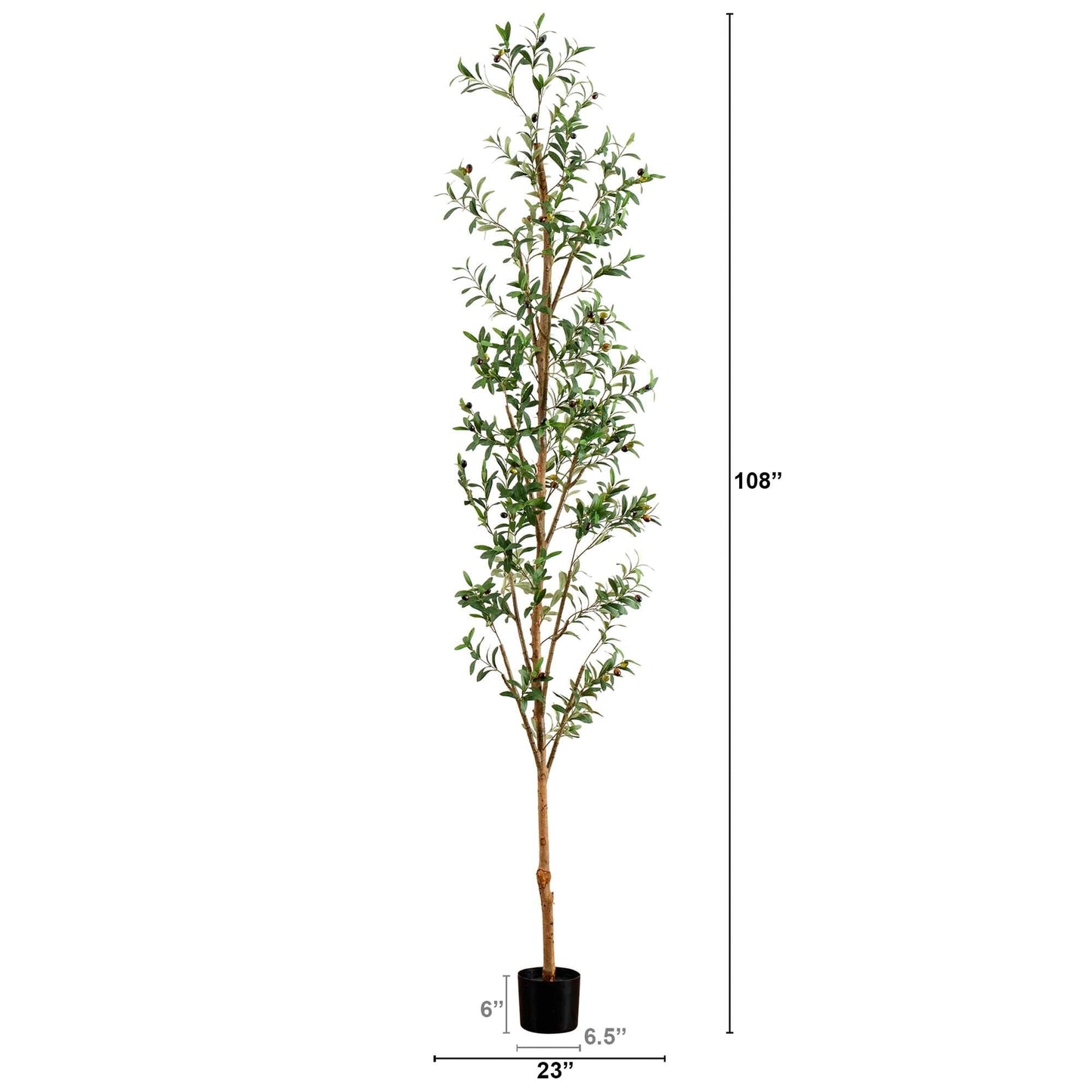 Olivo artificial de 2,74 m con tronco natural