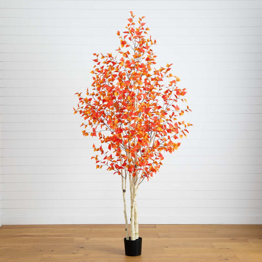 9’ Autumn Birch Artificial Fall Tree - Tampa Home & Garden Store