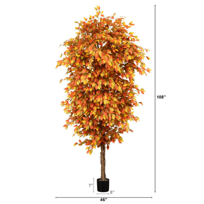Autumn Ficus Artificial Tree For a Fall and Decor