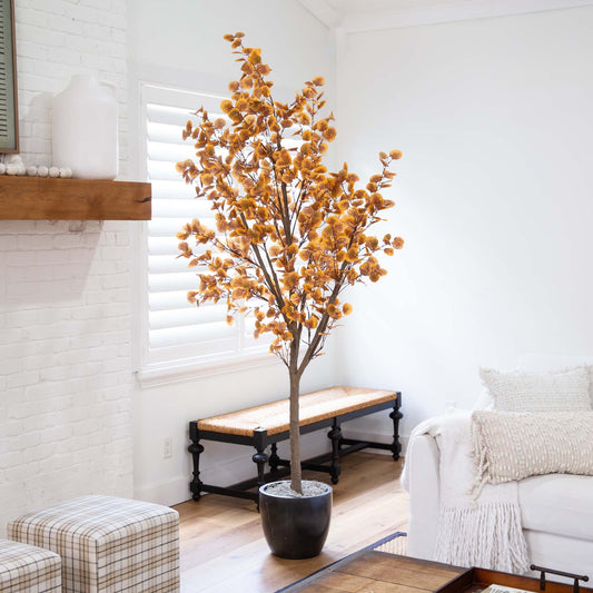 8’ Autumn Eucalyptus Artificial Fall Tree - Tampa Home & Garden Store