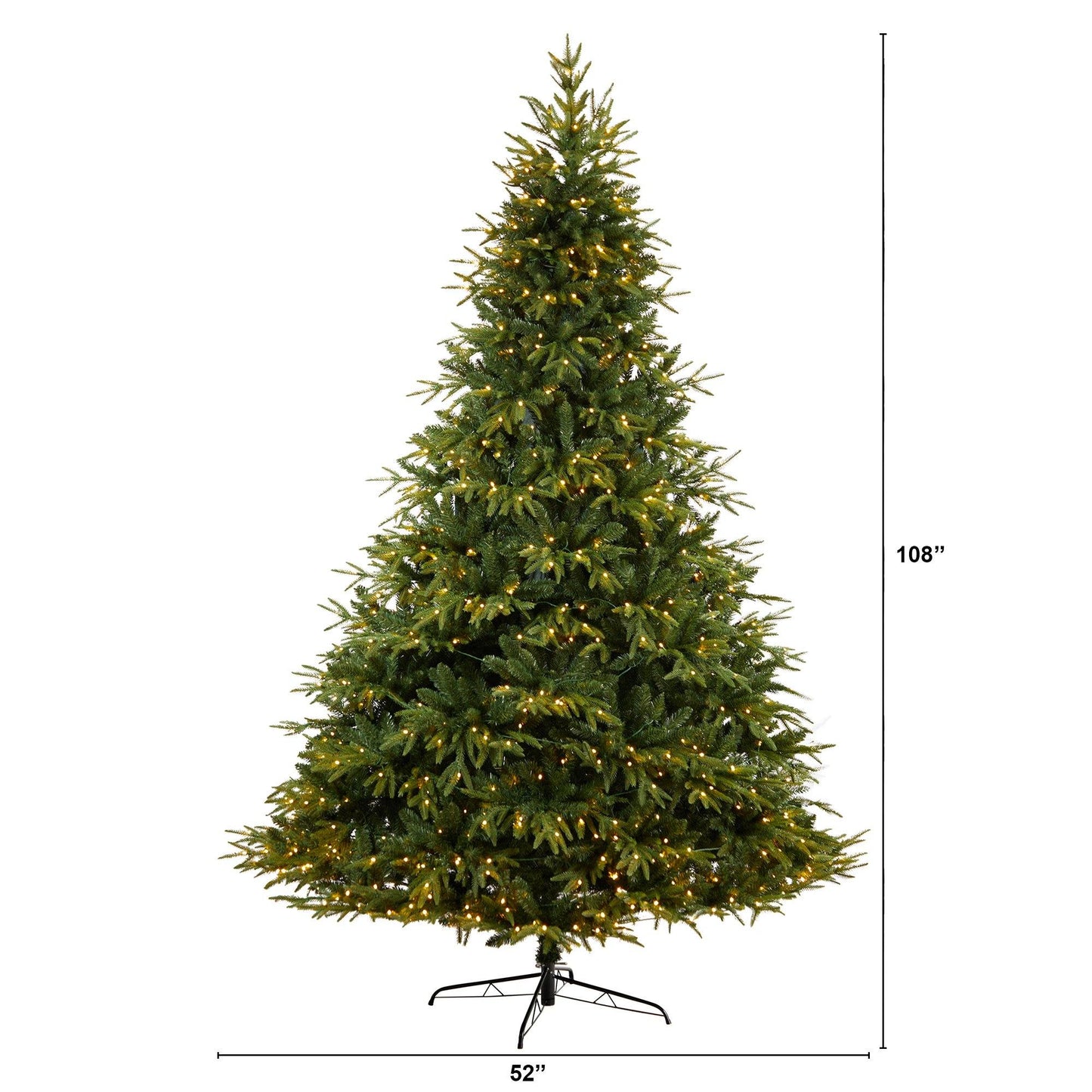 9 ft Colorado Mountain Fir Natural Look Tree by Nearly Natural with 900 LED Lights on Tampa Home & Garden Store