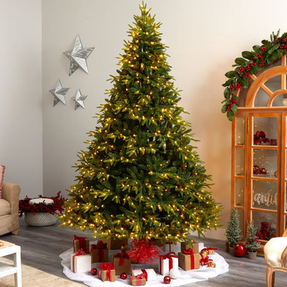 9’ Colorado Mountain Fir Natural Look Christmas Tree from Nearly Natural with 900 LED lights on Tampa Home & Garden Store
