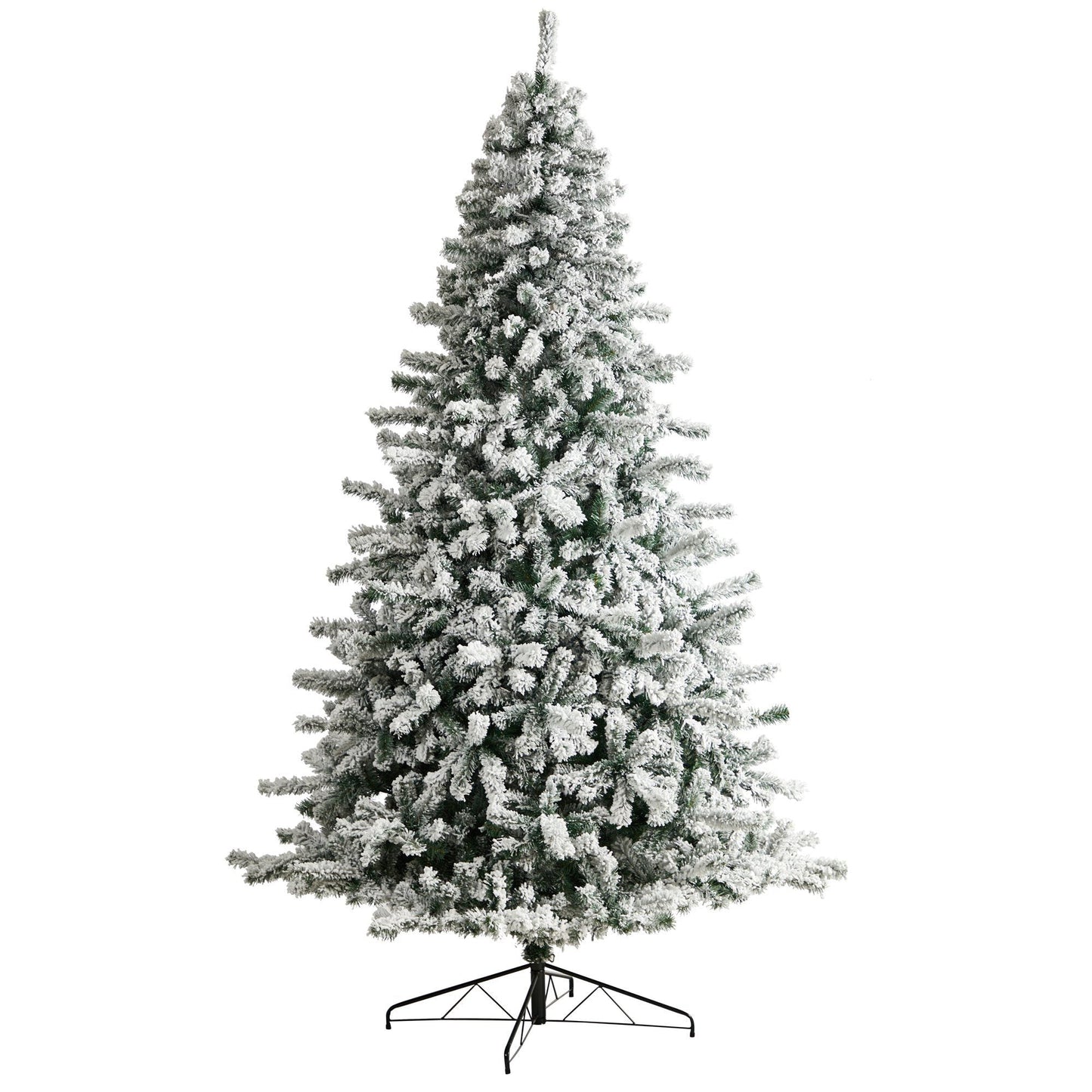 Árbol de Navidad Spruce Rock Springs de 2,74 m con efecto nevado, 650 luces LED y 1550 ramas flexibles