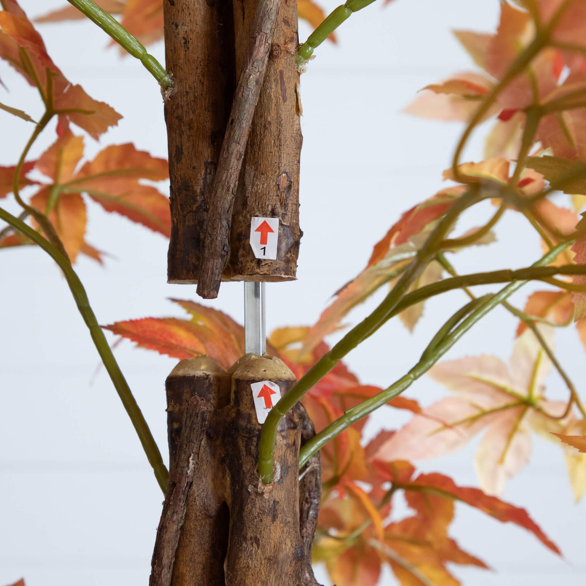 9' Autumn Deluxe Maple Artificial Fall Tree by Nearly Natural with orange leaves on Tampa Home & Garden Store