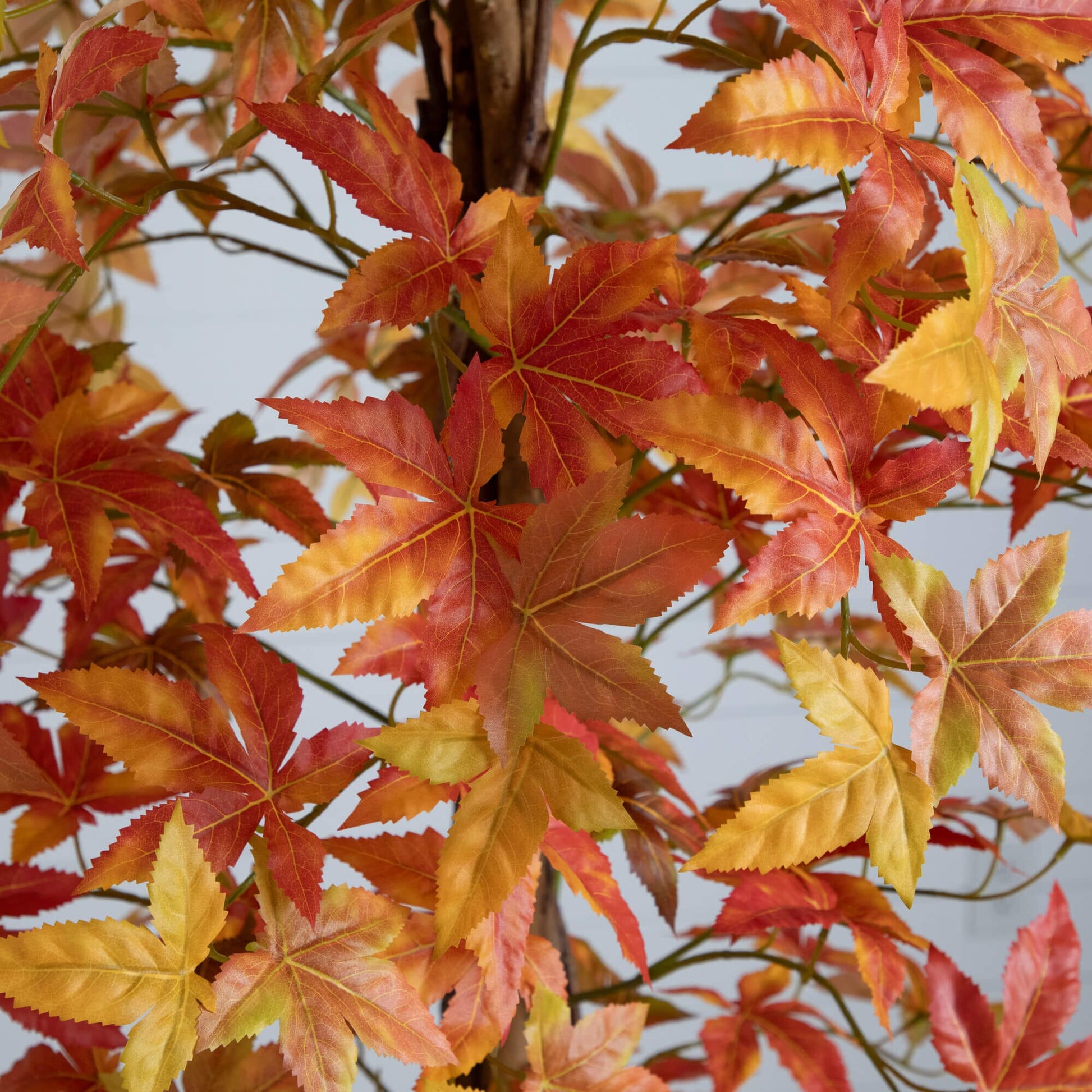 9' Autumn Deluxe Maple Artificial Fall Tree with red orange yellow leaves Nearly Natural on Tampa Home & Garden Store