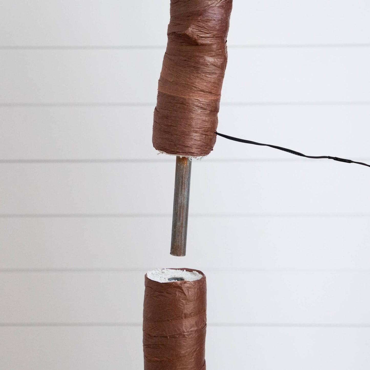 9' Grand Autumn Eucalyptus Tree trunk wrapped in brown wrap with cord on Tampa Home & Garden Store