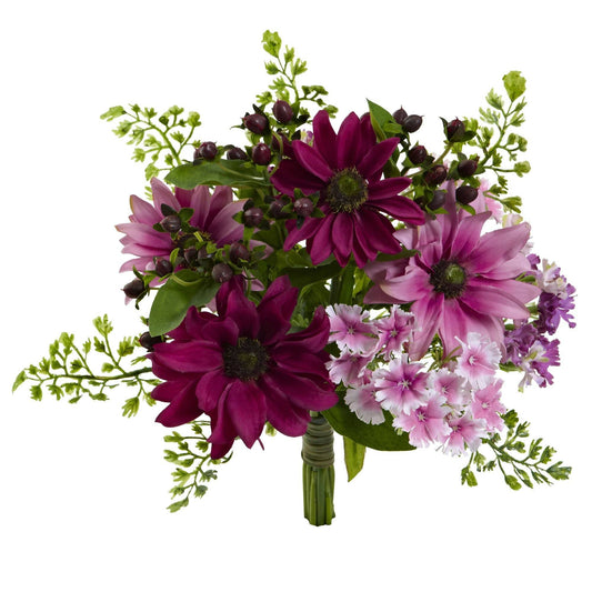 9” Mixed Pink Daisy Artificial Flower Bundle (Set of 3) - Tampa Home & Garden Store