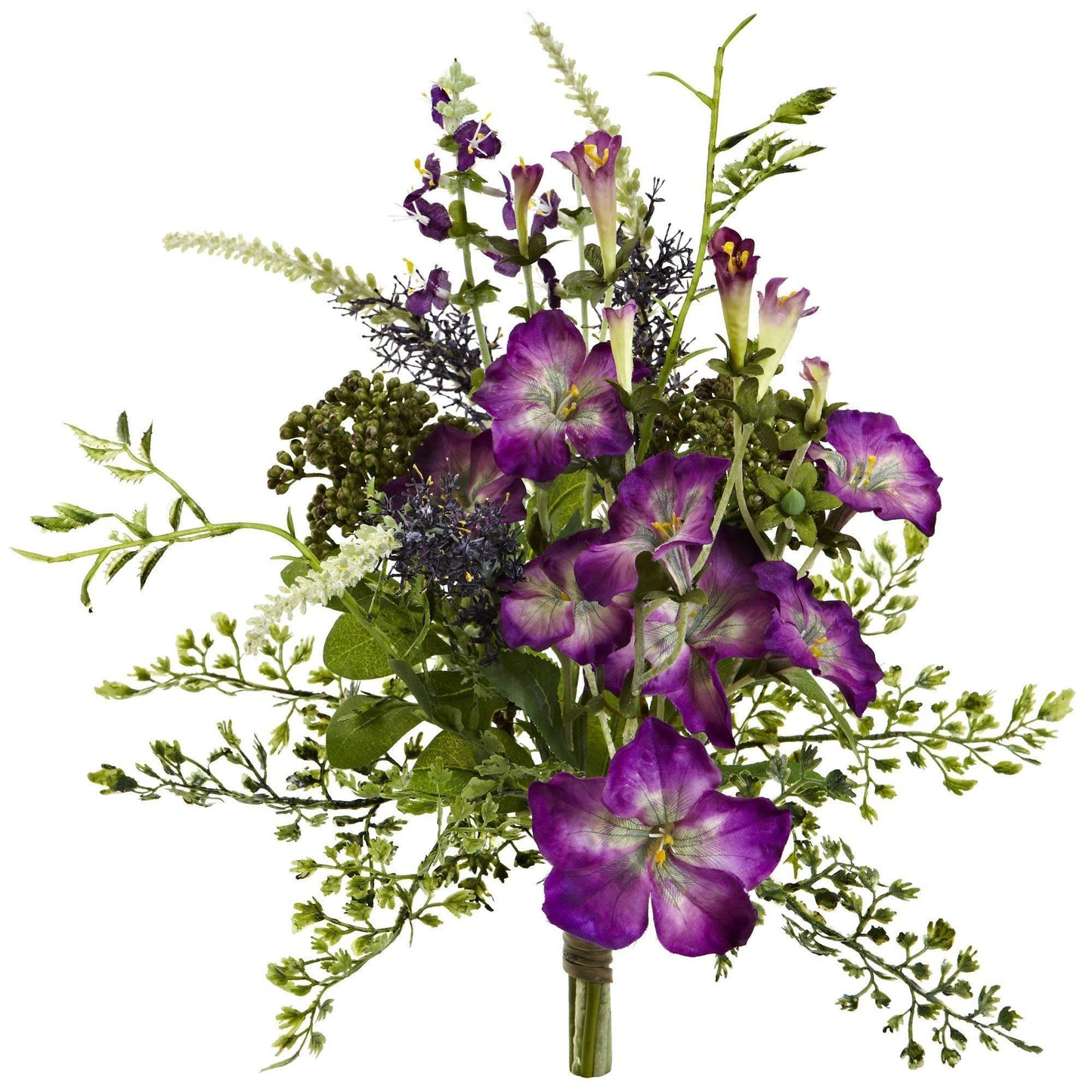 Set de 3 floraciones artificiales de campanilla de 9 pulgadas