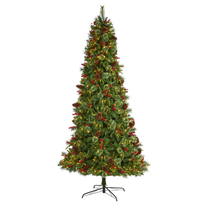 Nearly Natural 9 ft Norway Mixed Pine artificial Christmas tree with 650 LED lights on Tampa Home & Garden Store