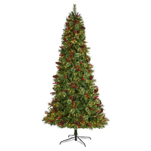 Nearly Natural 9 ft Norway Mixed Pine artificial Christmas tree with 650 LED lights on Tampa Home & Garden Store