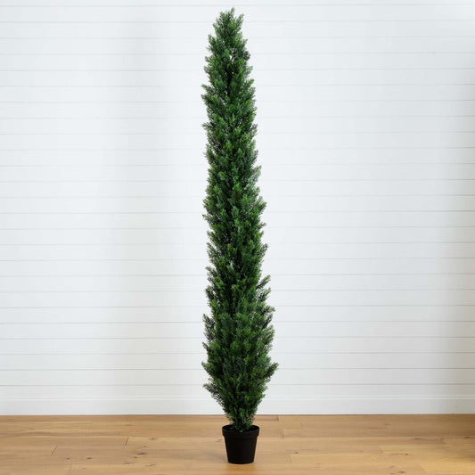 9' UV Resistant Artificial Cedar Pine Tree (Indoor/Outdoor) - Tampa Home & Garden Store