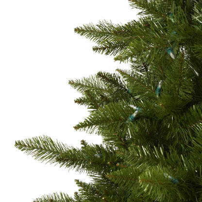 Árbol de Navidad artificial Vermont Spruce de 2,74 m con 850 luces LED blanco cálido (multifunción) con tecnología Instant Connect y 1984 ramas flexibles