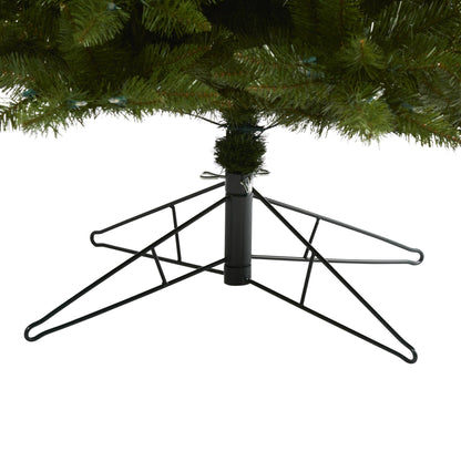 Árbol de Navidad artificial Vermont Spruce de 2,74 m con 850 luces LED blanco cálido (multifunción) con tecnología Instant Connect y 1984 ramas flexibles