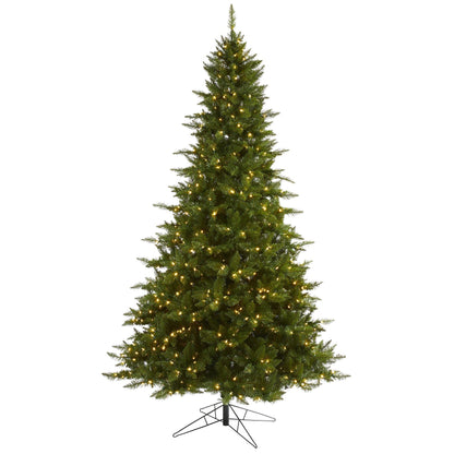 Árbol de Navidad artificial Vermont Spruce de 2,74 m con 850 luces LED blanco cálido (multifunción) con tecnología Instant Connect y 1984 ramas flexibles