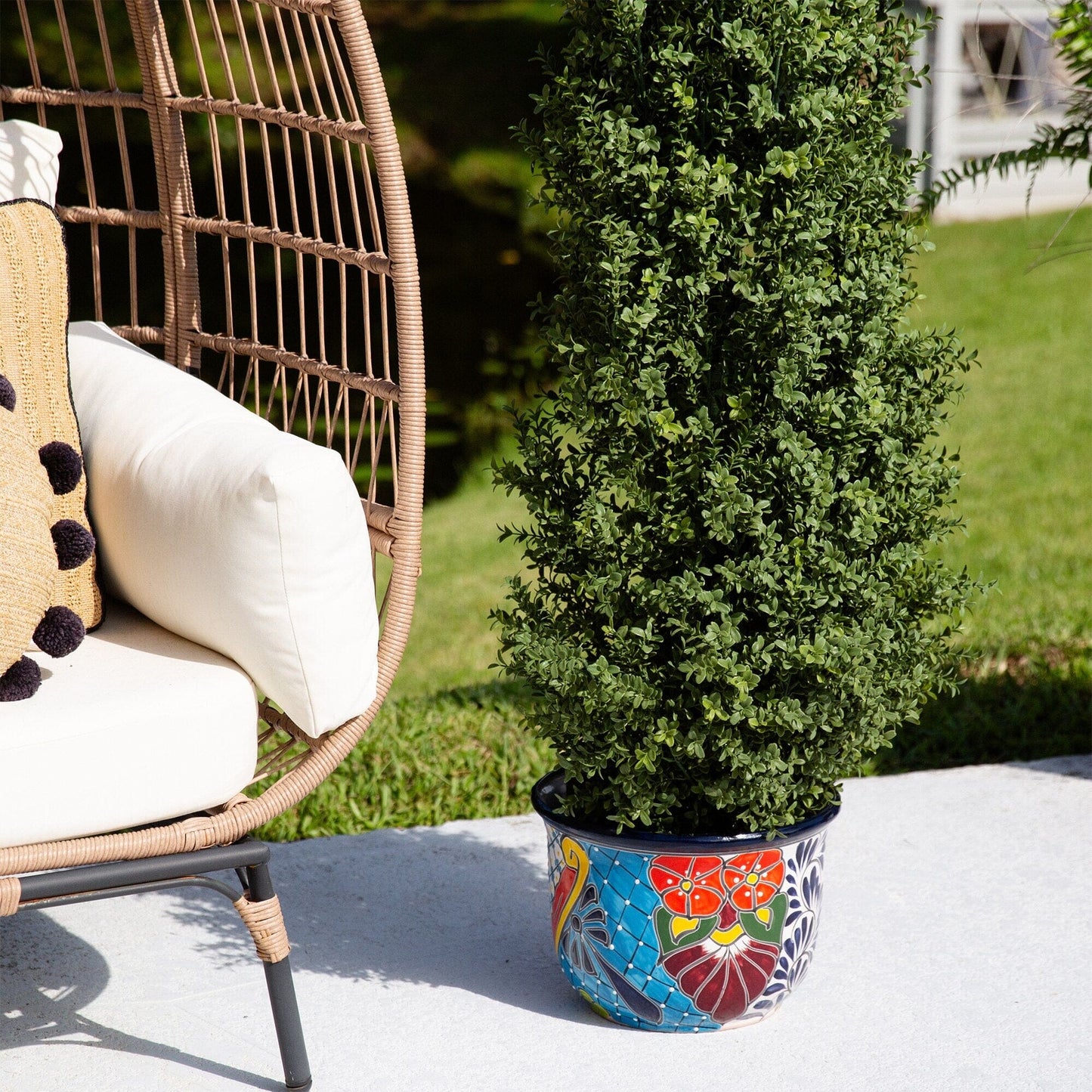 Handmade Mexican Talavera Ceramic Planter and Pot