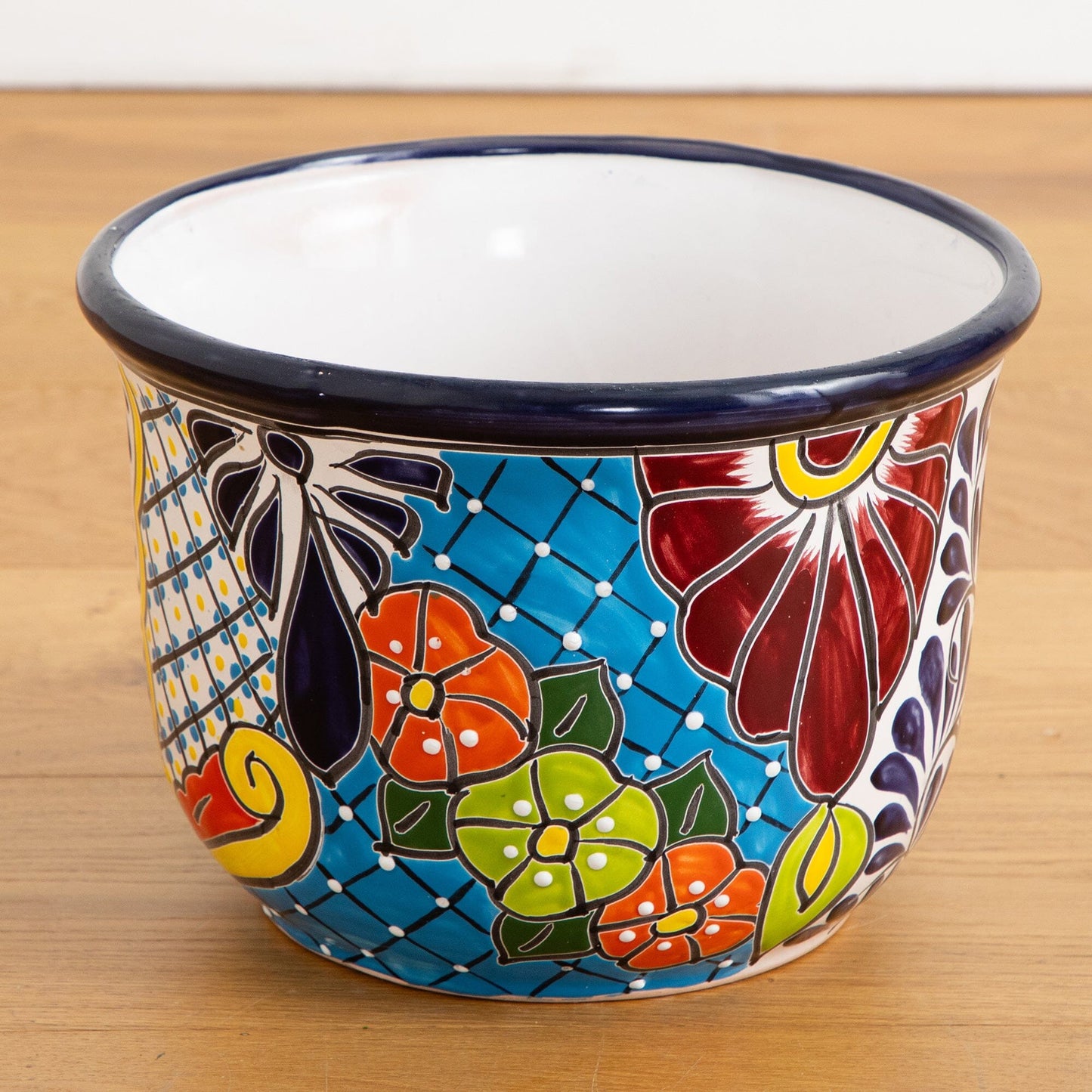 Handmade Mexican Talavera Ceramic Planter and Pot
