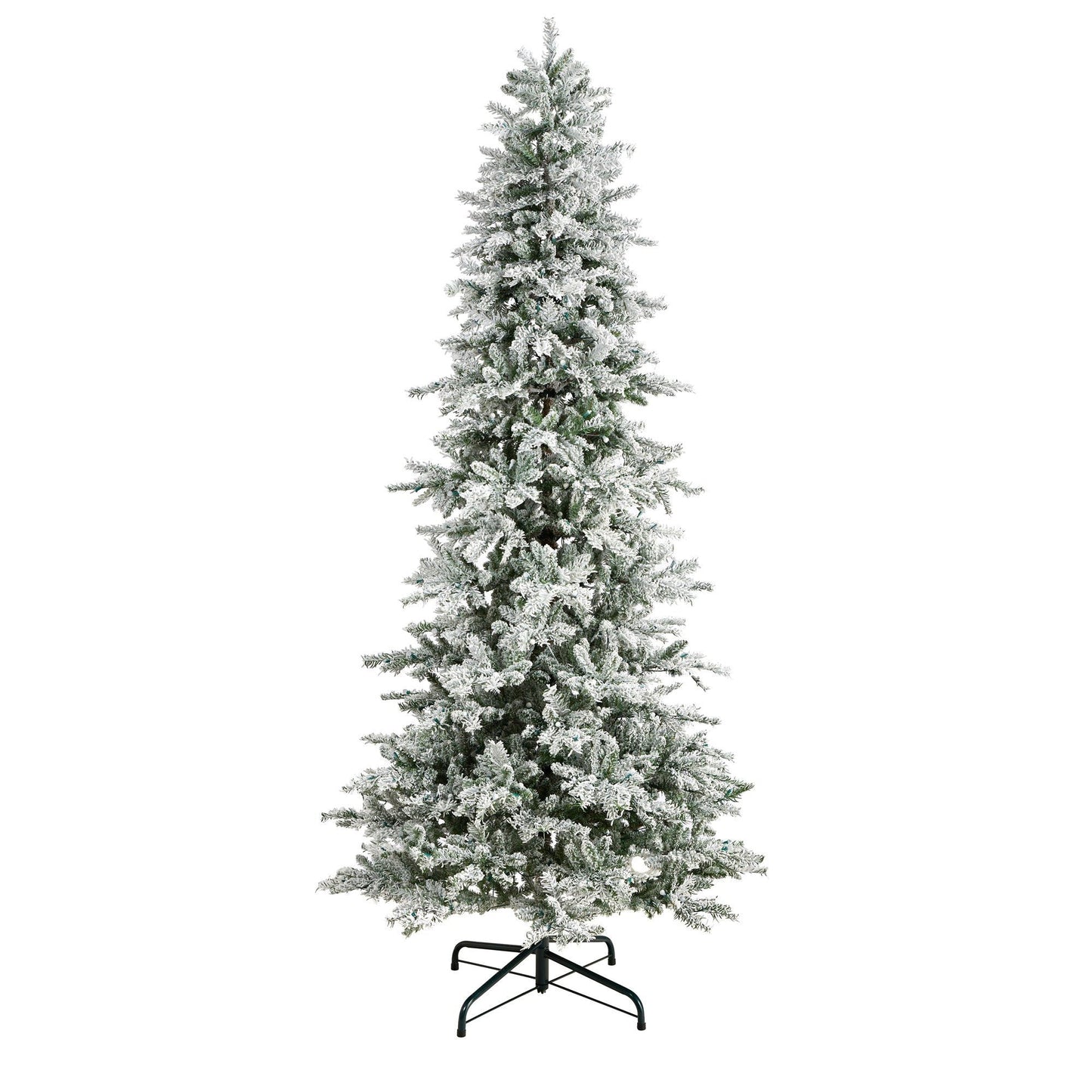 Árbol de Navidad artificial Slim Flocked Nova Scotia Spruce de 9.5 pies