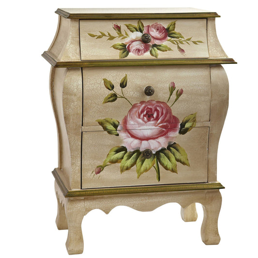 Antique Night Stand w/Floral Art - Tampa Home & Garden Store
