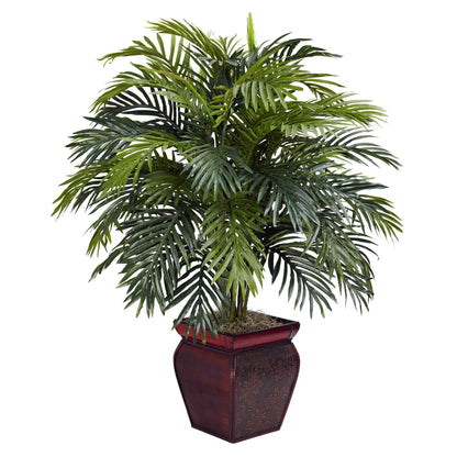 Areca w/Decorative Planter Silk Plant