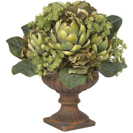 Artichoke Centerpiece Silk Flower Arrangement - Tampa Home & Garden Store