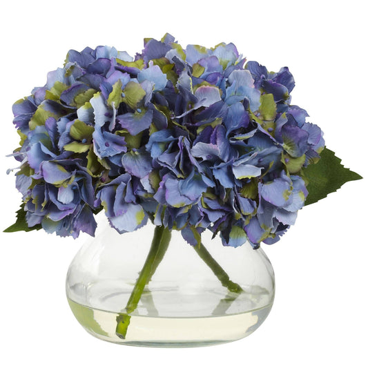 Artificial Blooming Hydrangea in Vase - Tampa Home & Garden Store