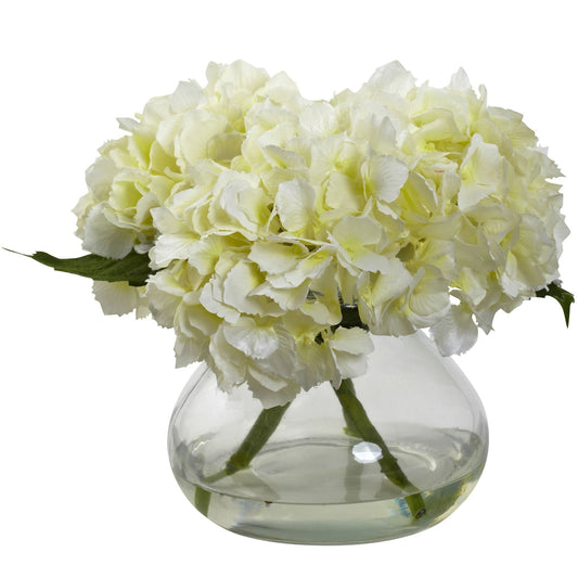 Artificial Blooming Hydrangea in Vase - Tampa Home & Garden Store