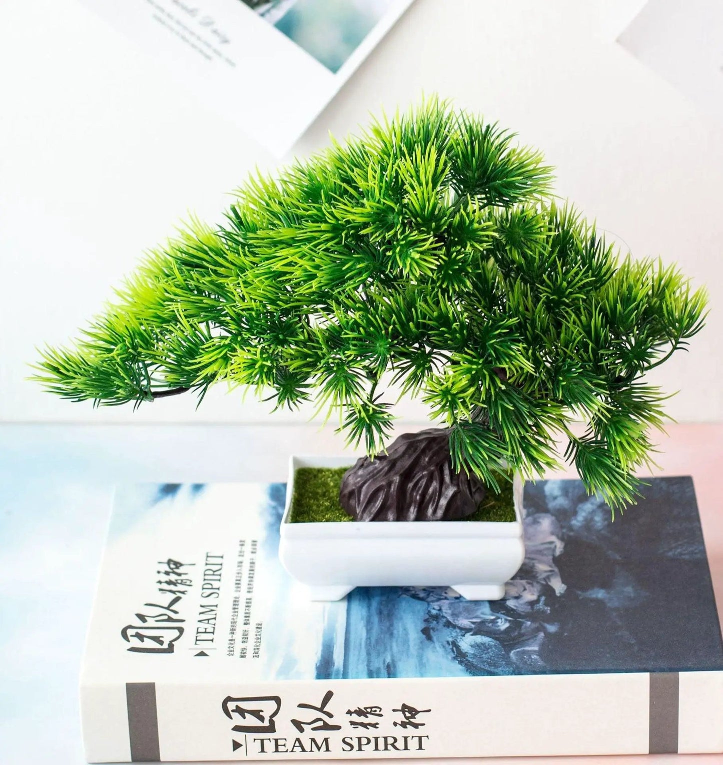 Artificial Bonsai Tree 24x28cm Green Plastic