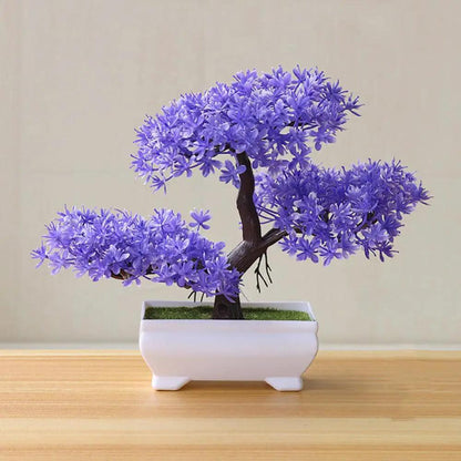 Artificial Bonsai Tree Potted Ornament Home Decor