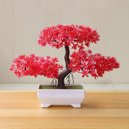 Artificial Bonsai Tree Potted Ornament Home Decor