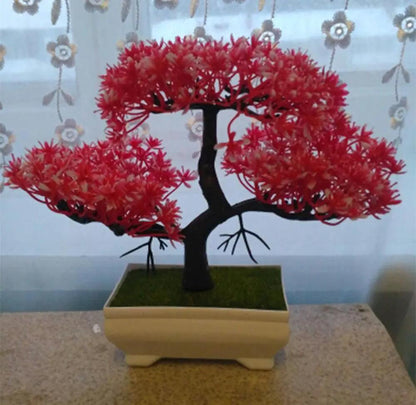 Artificial Bonsai Tree Potted Ornament Home Decor
