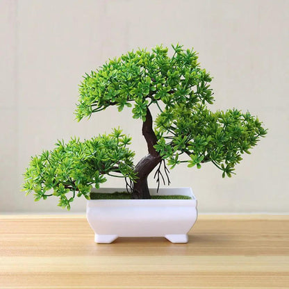 Artificial Bonsai Tree Potted Ornament Home Decor