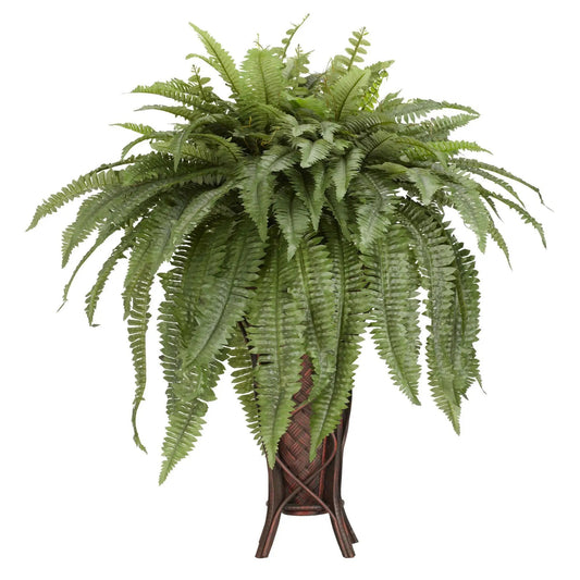 Boston Fern w/Stand Silk Plant - Tampa Home & Garden Store