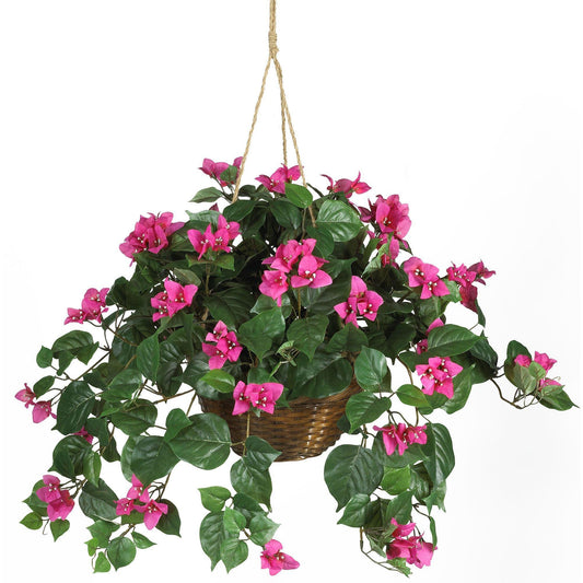 Bougainvillea Hanging Basket Silk Plant - Tampa Home & Garden Store