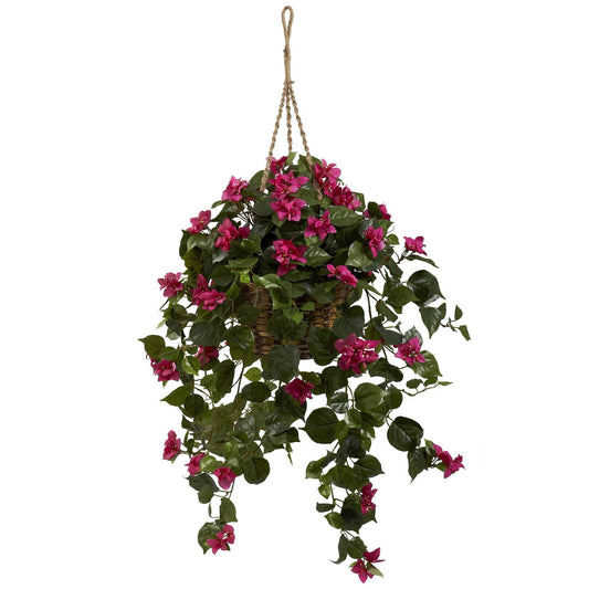 Bougainvillea Silk Hanging Basket - Tampa Home & Garden Store
