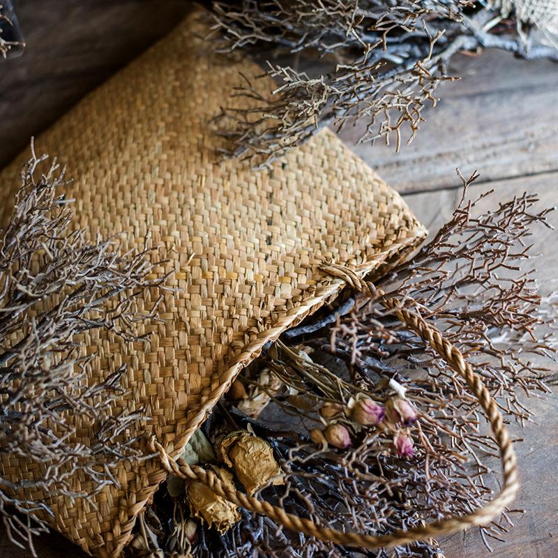 Artificial coral-shaped twig stem by RusticReach, 14" tall, brown branches in a woven basket on Tampa Home & Garden Store
