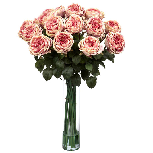 Fancy Rose Silk Flower Arrangement - Tampa Home & Garden Store
