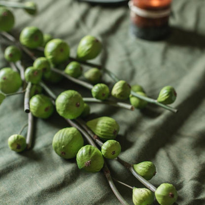 Artificial fig stem 30-inch silk branch with green figs RusticReach on Tampa Home & Garden Store