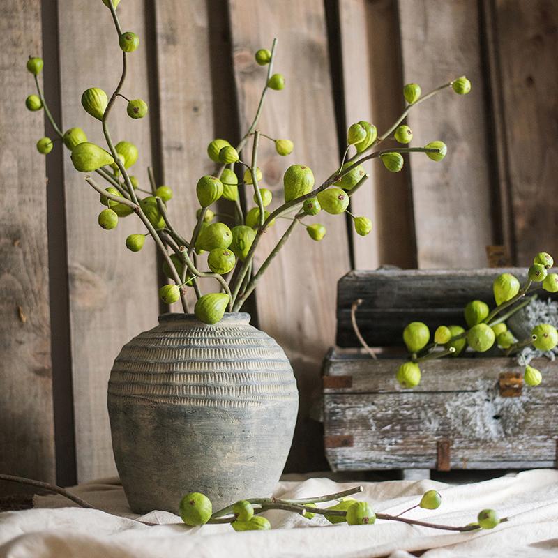 Artificial fig fruit stem 30 inch tall branch in vase with berries RusticReach plant on Tampa Home & Garden Store